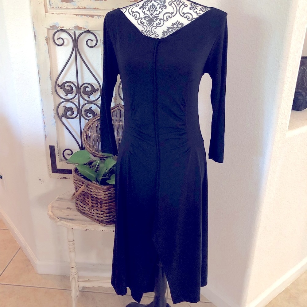 Cop copine black waist detail dress